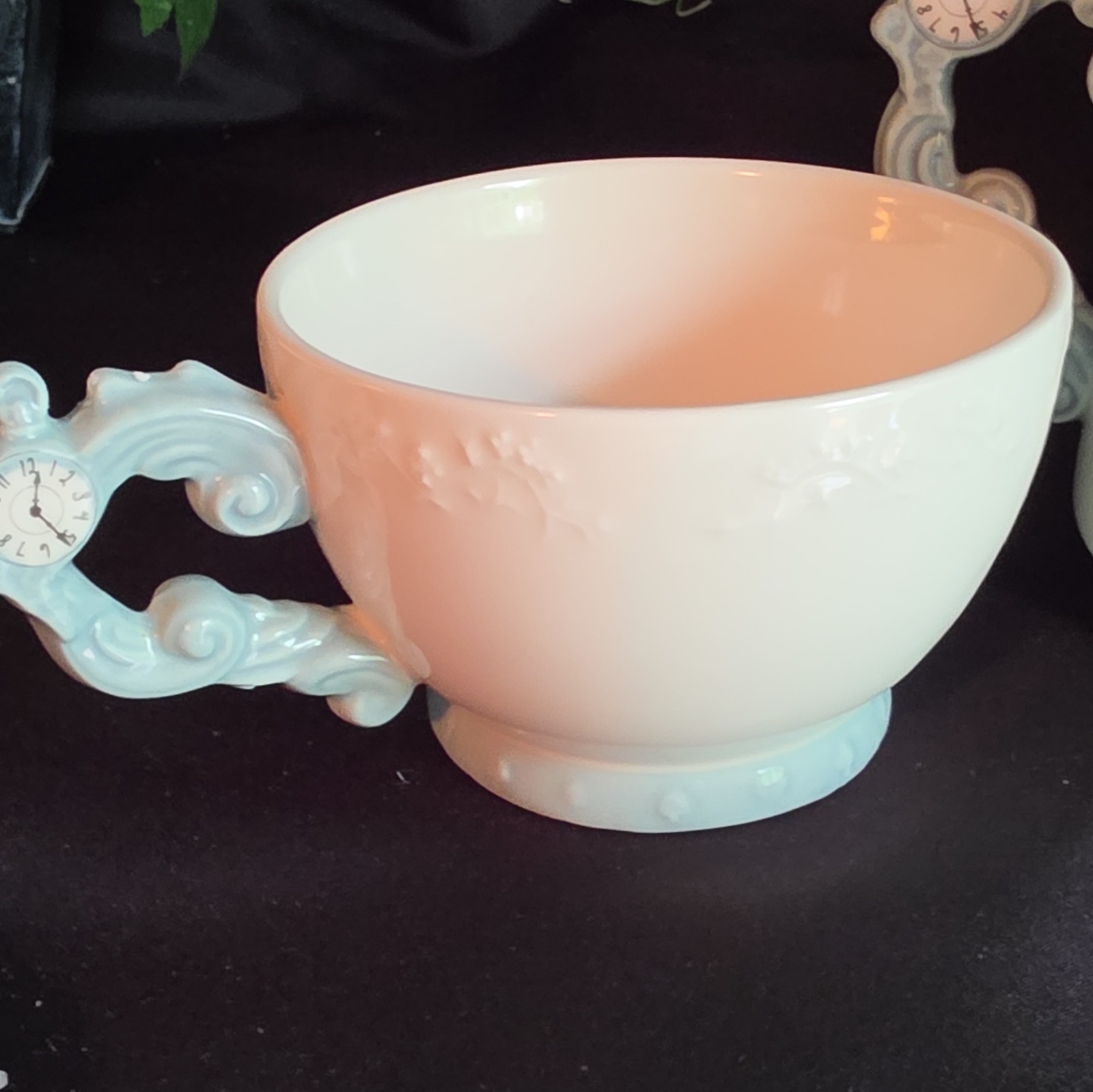 Alice in Wonderland Time for Tea Ceramic Tea Set w/ Lid, White & Blue