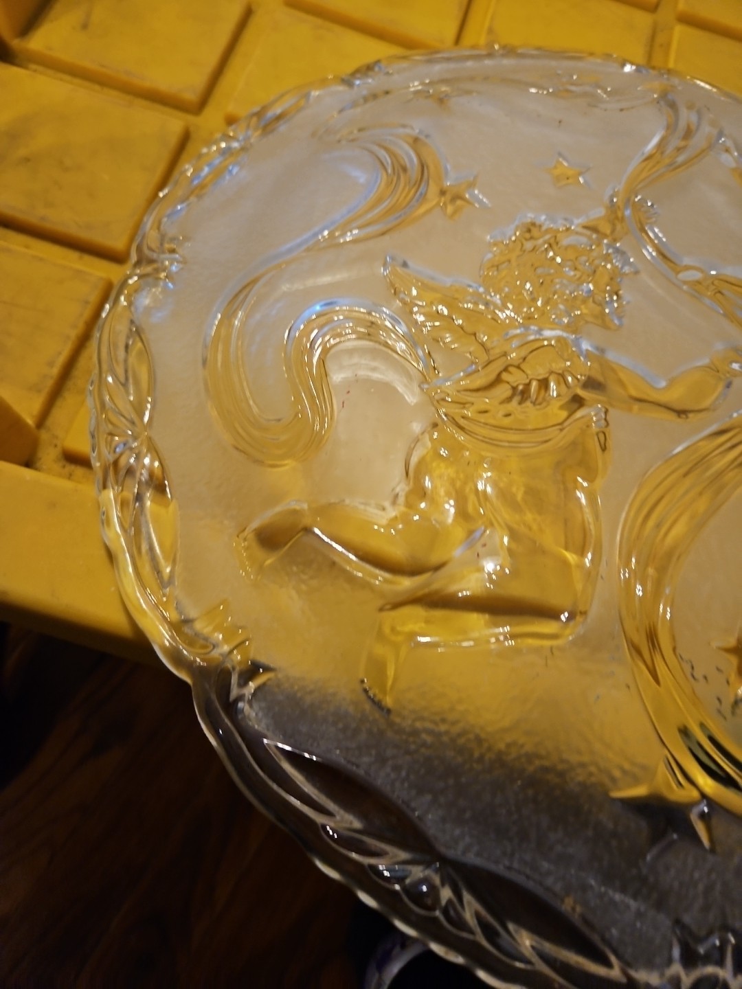 Mikasa Cherubs Serving Platter 15 Inch Angel Clear