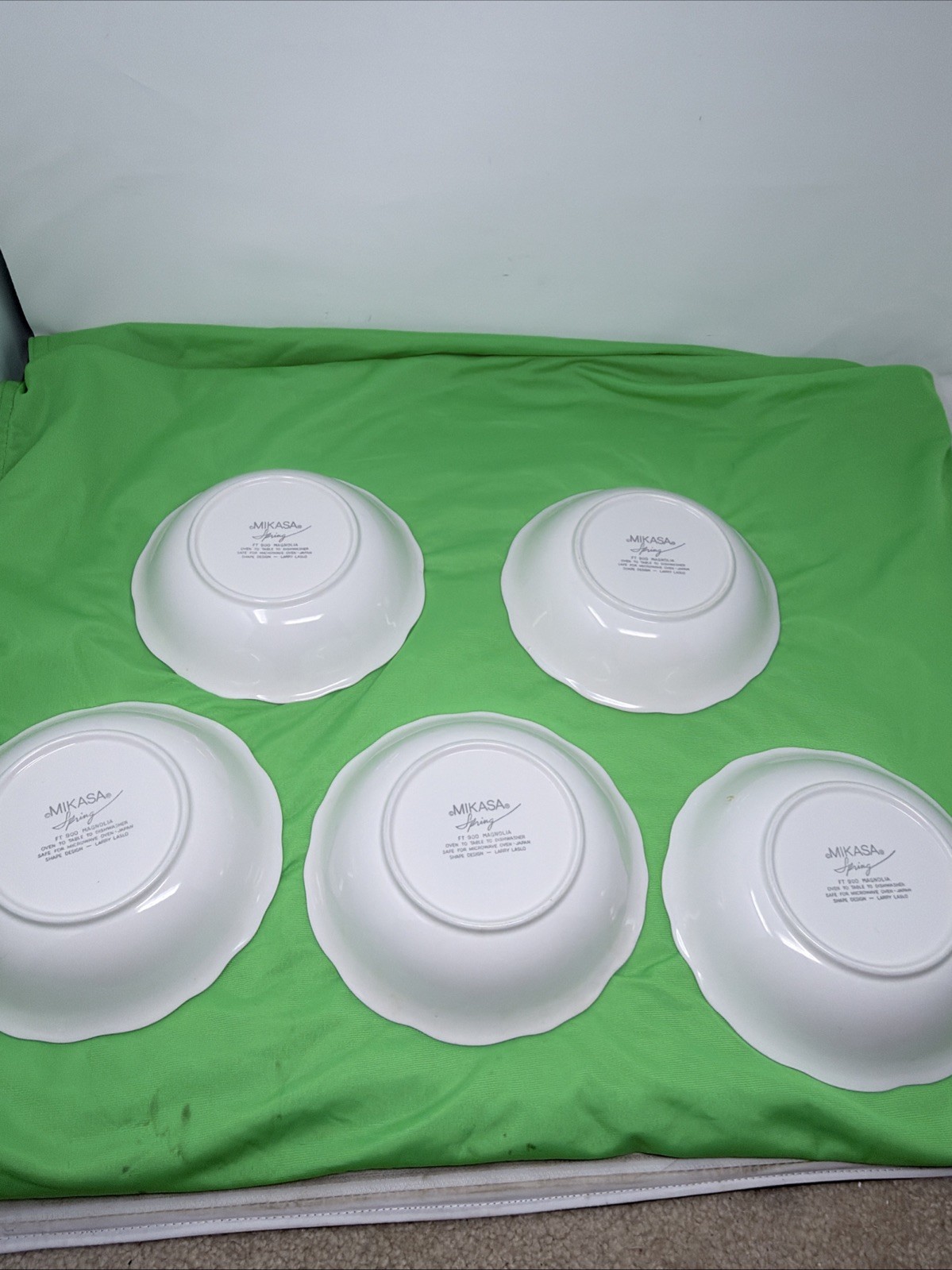 Set of 5 Mikasa Spring Magnolia FT900 Coupe Soup Bowl 7.75″ Larry Laslo