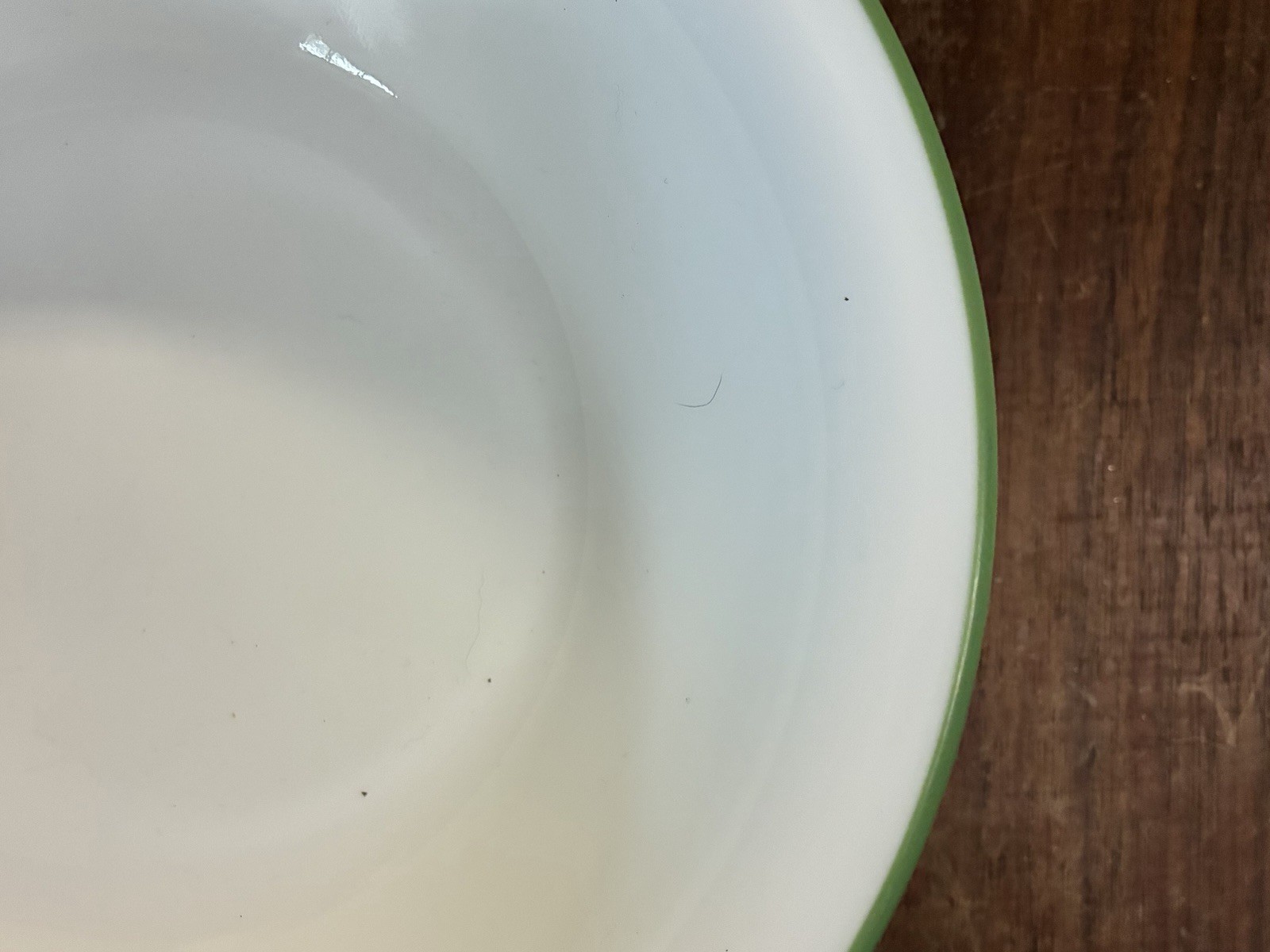 New Set of 4 Corelle Shadow Iris Bowls 7.25″ Soup Cereal Green Rim