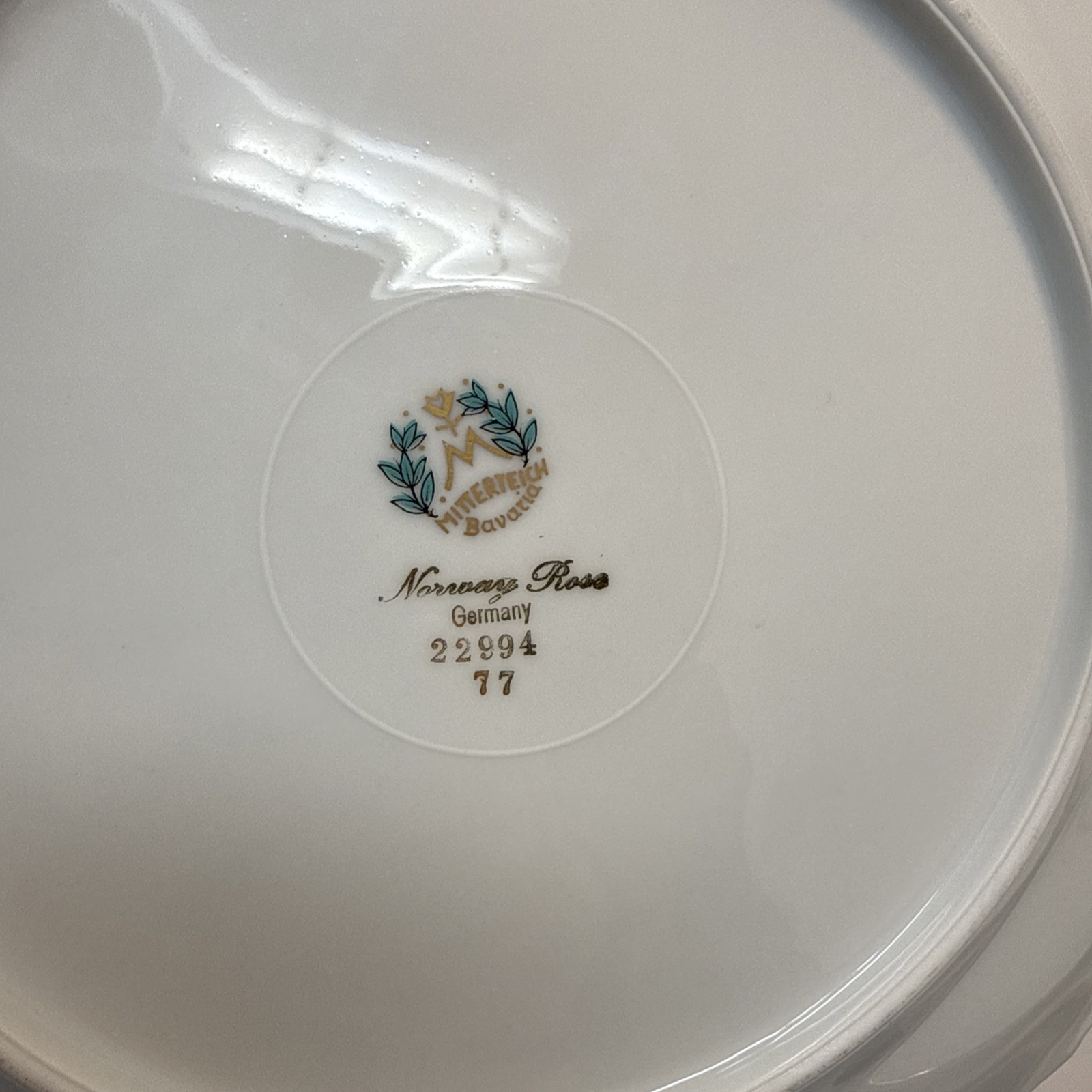 Mitterteich Bavaria Norway Rose 10 1/2″ Dinner Plates – Set of 4