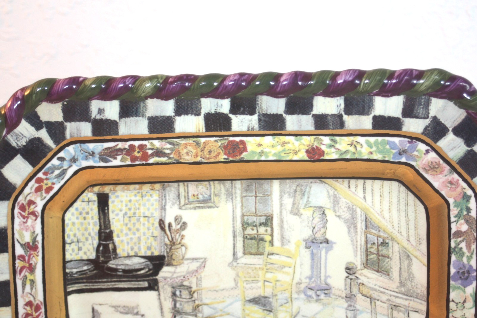 MacKenzie Childs Ltd. – MacLachlan Second Edition – Salad Plate 8 1/4″ x 5 1/2″