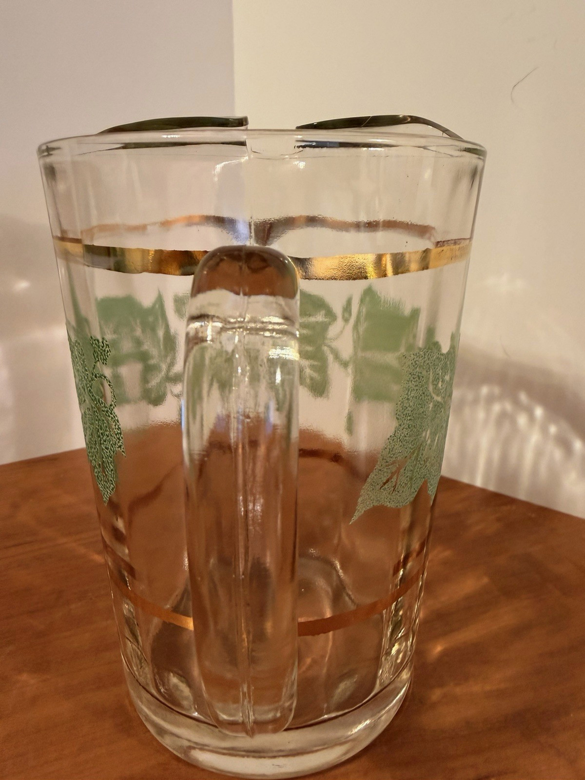 1950s Bartlett Collins Grapevine vintage Pitcher & Ice Bucket