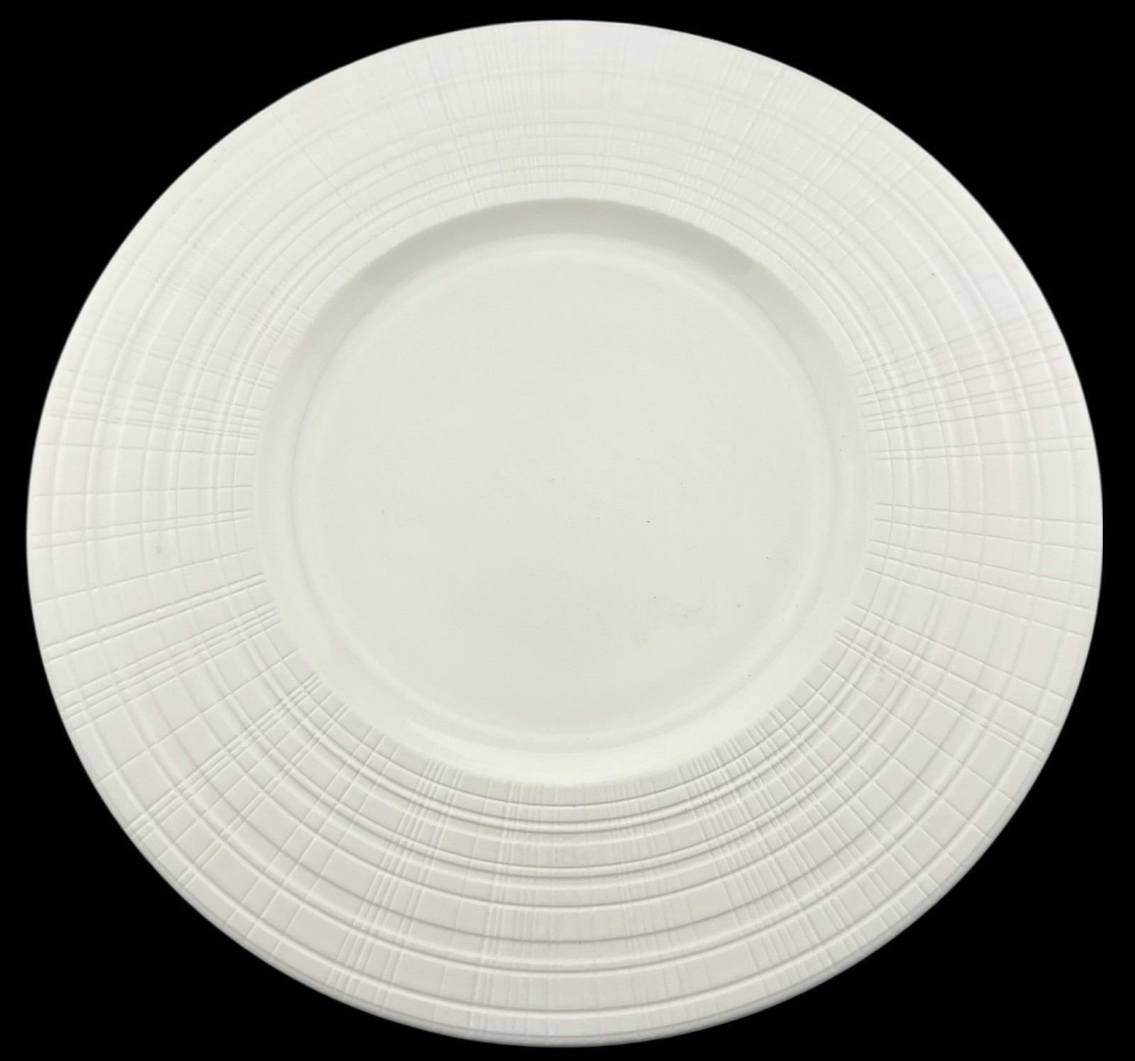 2 Calvin Klein Salad Plates Mollusk Textured Matte White Hard To Find 9.25”
