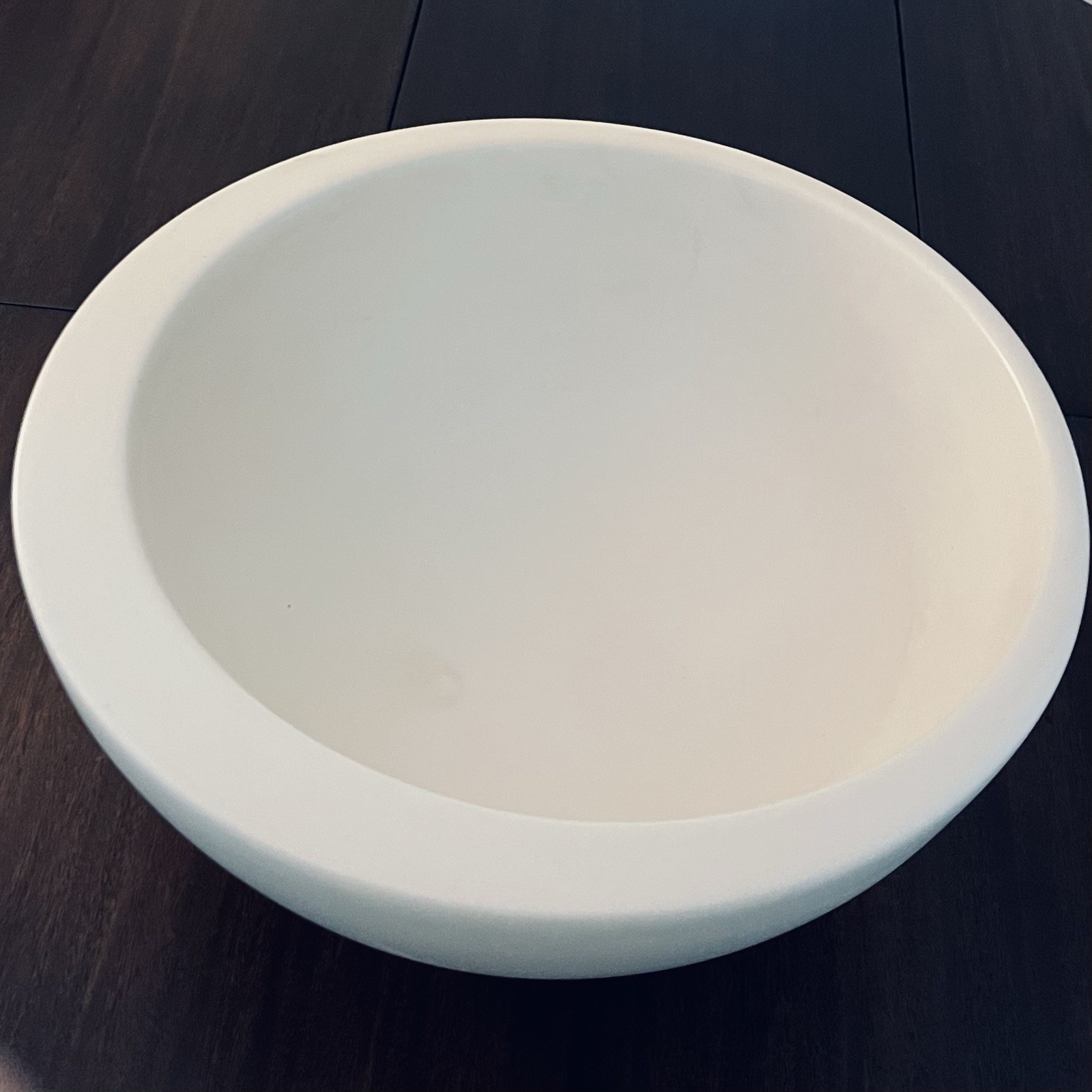 Vintage Nan Swid Design Ceramic BOWL White Asymmetrical 12″ Heavy, Portugal