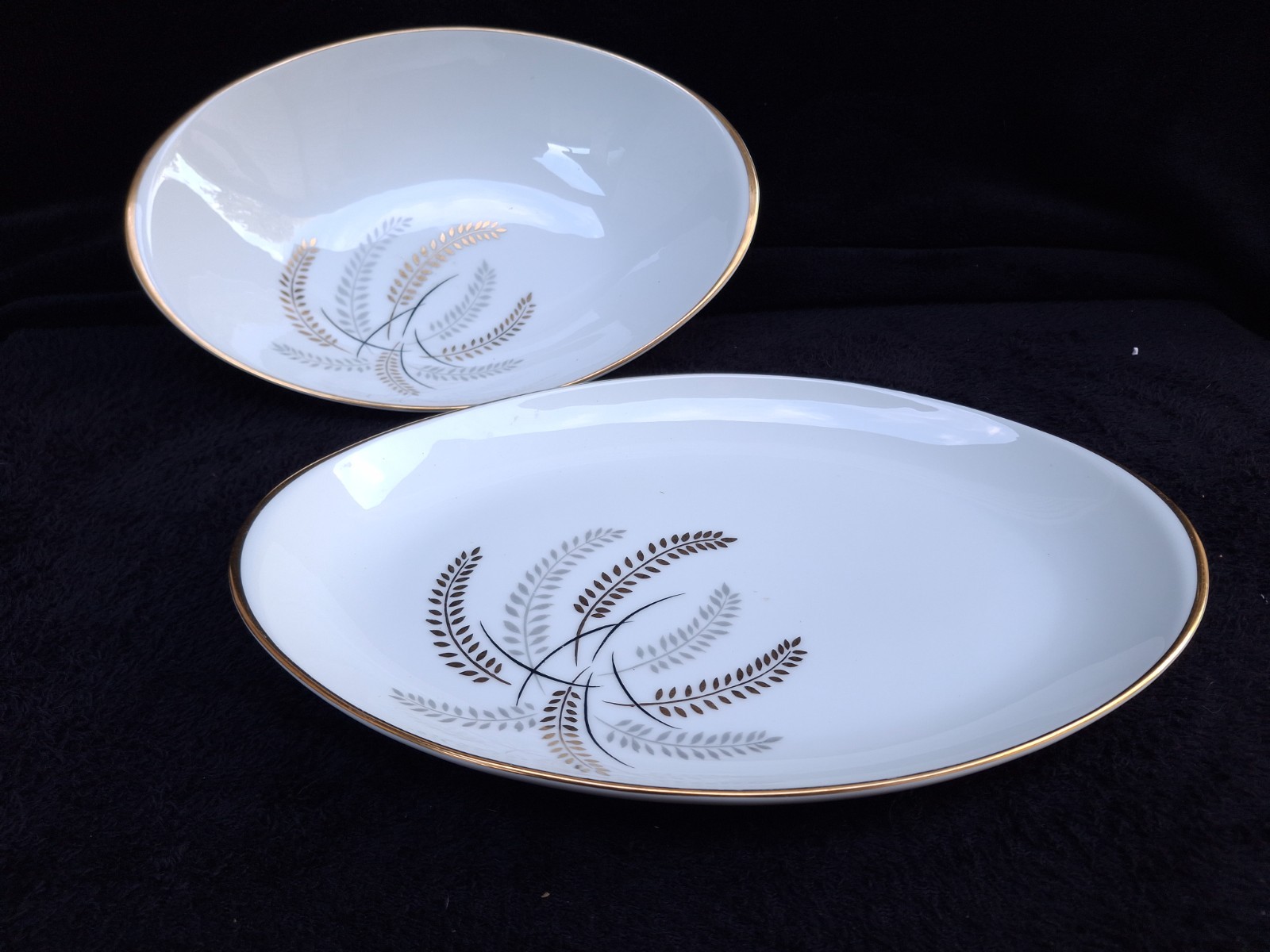 LIPPER & MANN (L&M)-HARVEST GOLD CHINA-PLATTER, BOWL,GRAVY ,SUGAR BOWL-4 PIECES