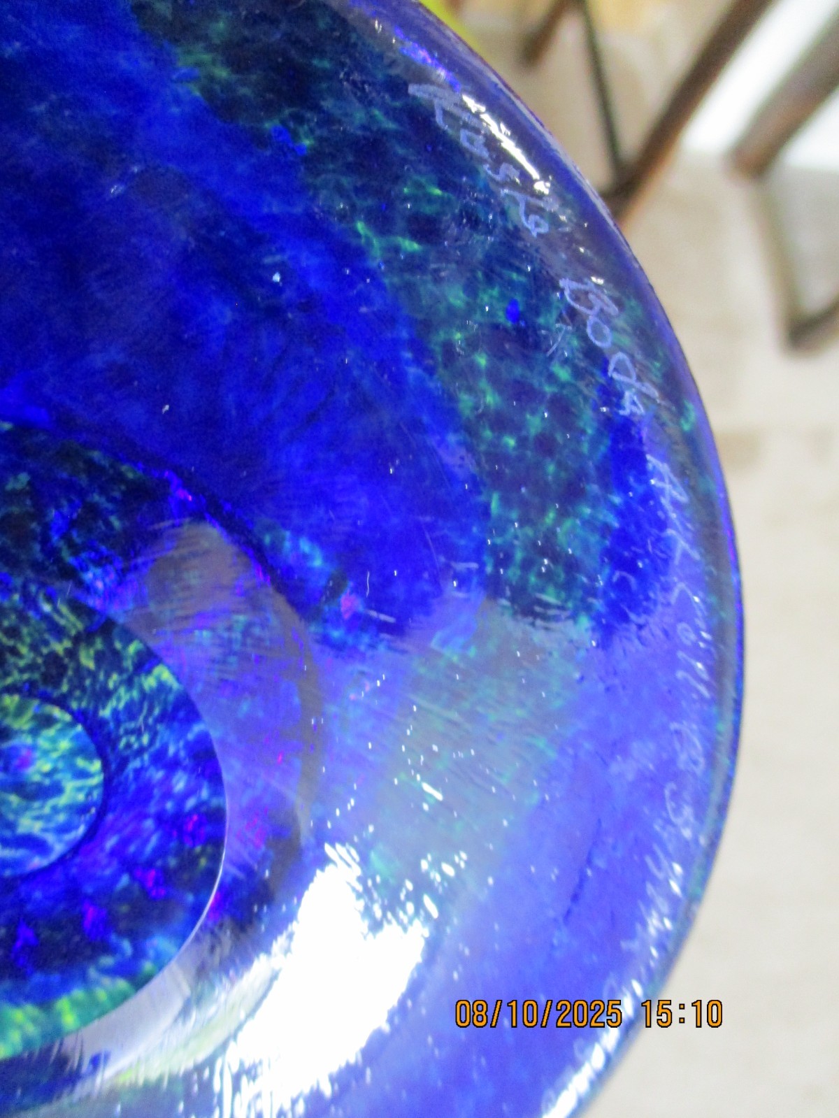 Gunnel Sahlin Kosta Boda Art Glass Bowl Fruit Footed Stemmed