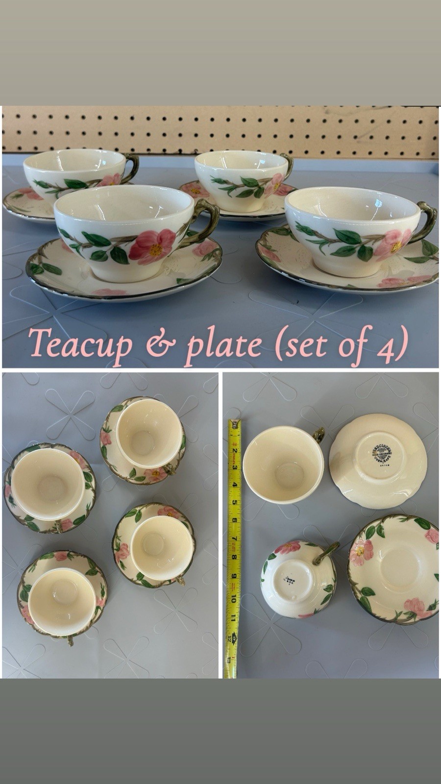 Vintage Franciscan Desert Rose HUGE Lot USA Made Plates Bowls Serving Pieces