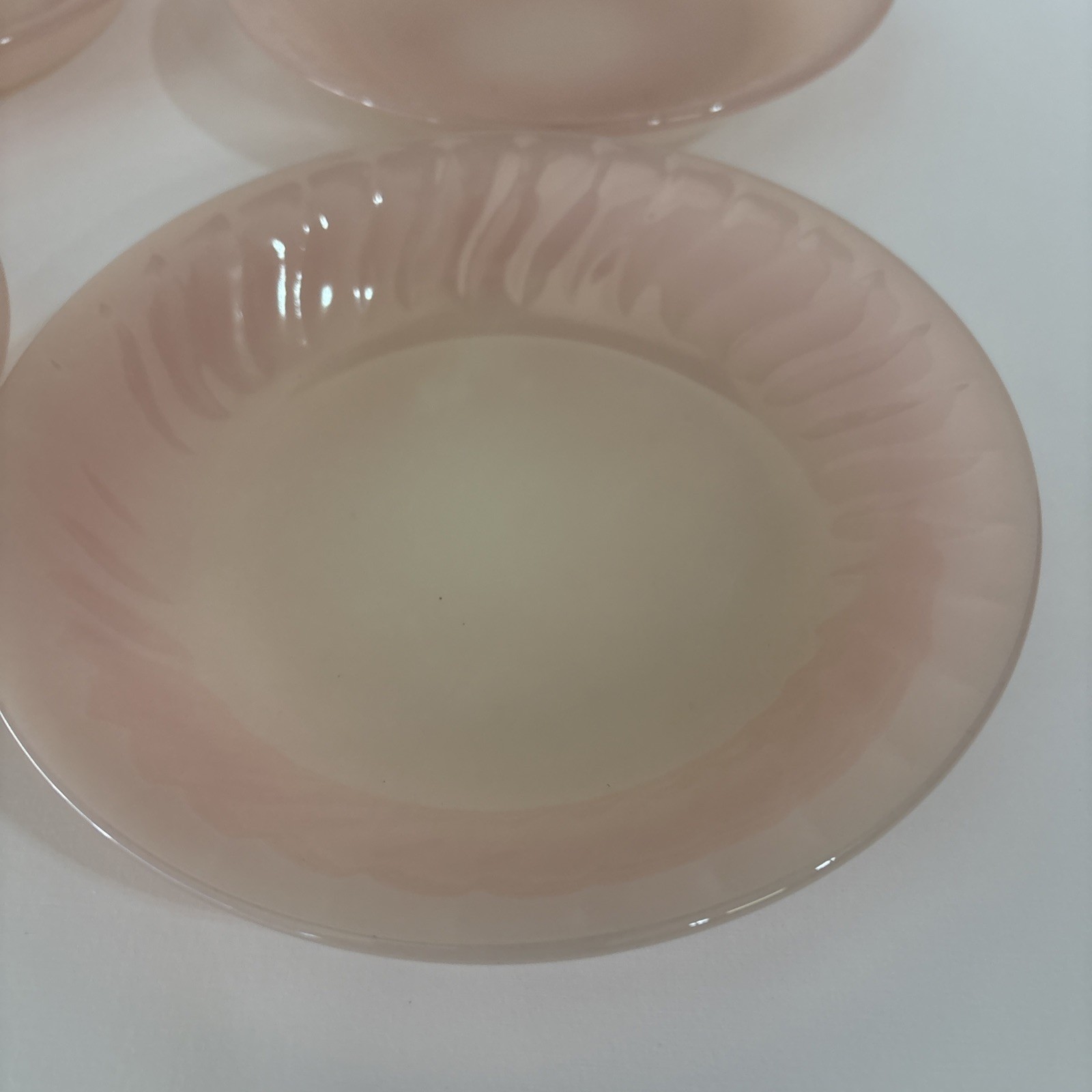 Vintage Fire King Pink Swirl Round Bowl 7 1/2” inch Set Of 4 Color Varies