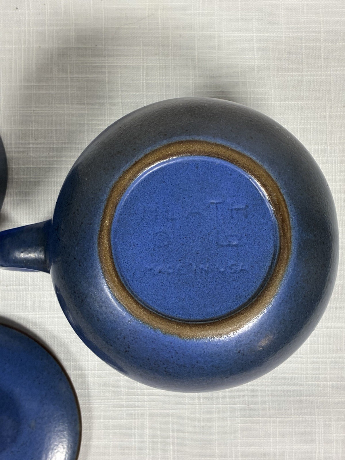 Heath Ceramics Blue Creamer (Cream) and Sugar Bowl with Lid (Moonstone?)