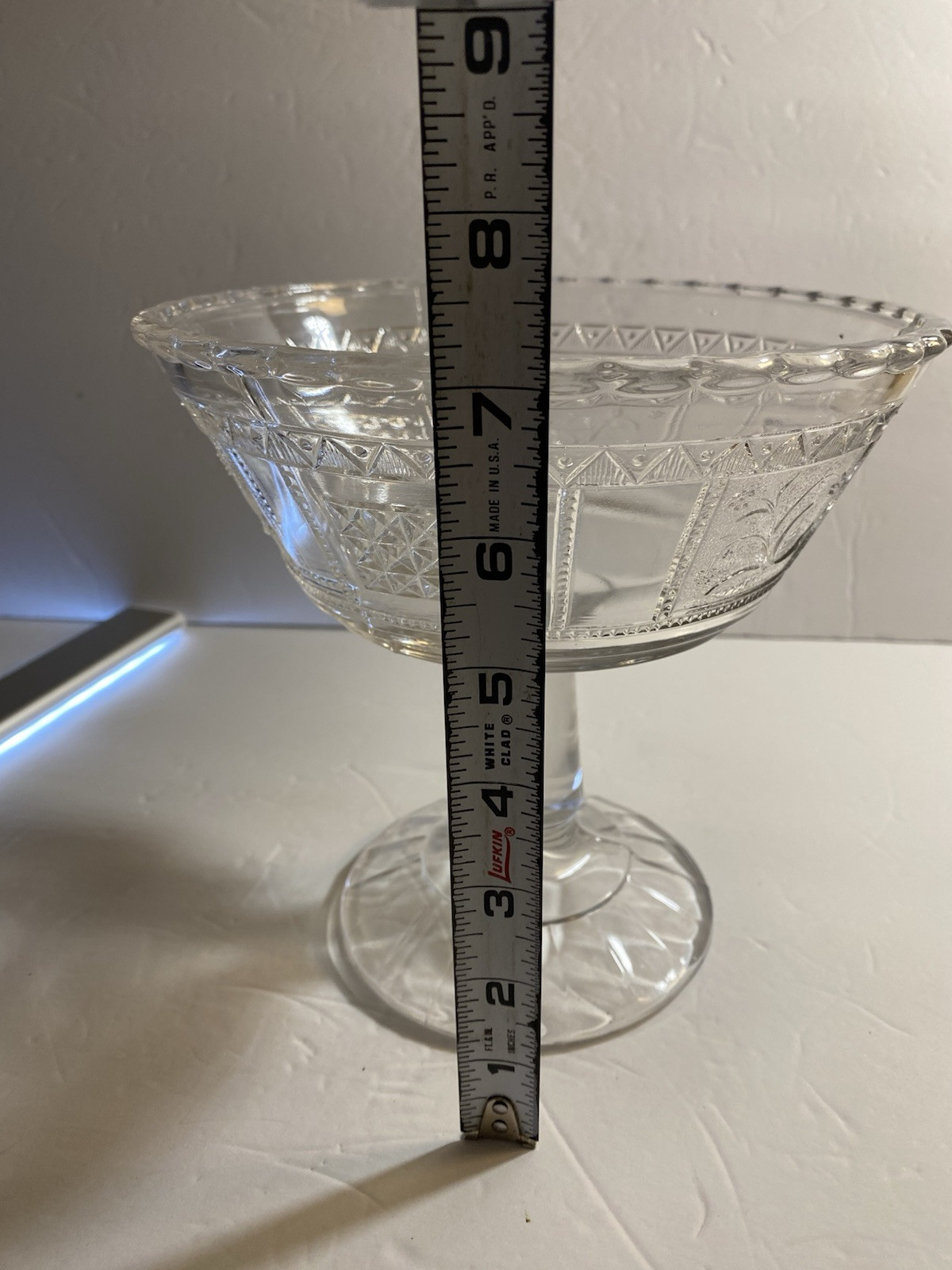 EAPG Bryce Brothers Regal (OMN) Compote AKA Forget Me Not 1883 NO LID 8” x 7” In