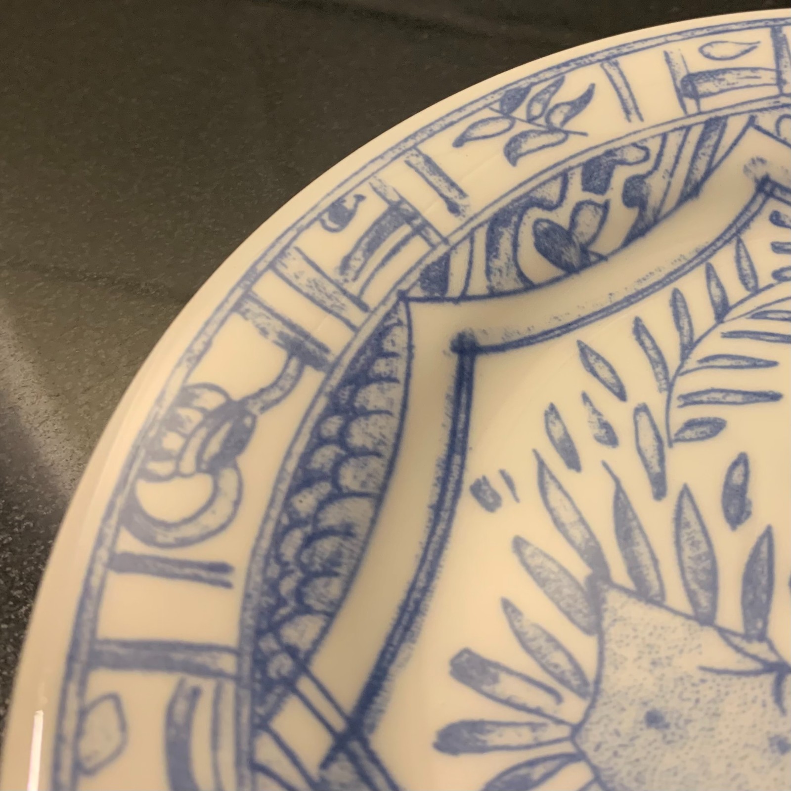 Gien Oiseau Bleu 6 1/2″ Canape or Bread Plate France Pristine Multiple Available