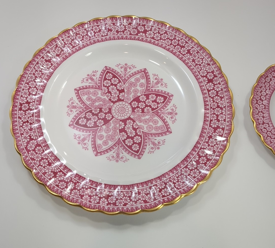 Primrose By Spode Dinner Plate 10 3/4” And 6 1/2″ Saucer Excellent Condition