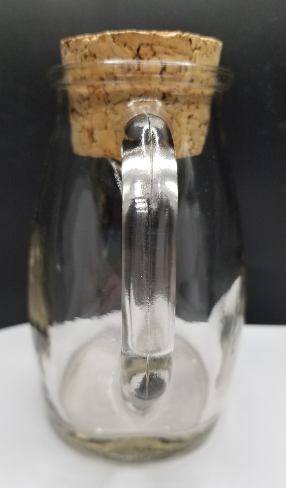 Vintage Wheaton Heavy Glass Candy Nut Server Pitcher Snub Spout Cork 1950s