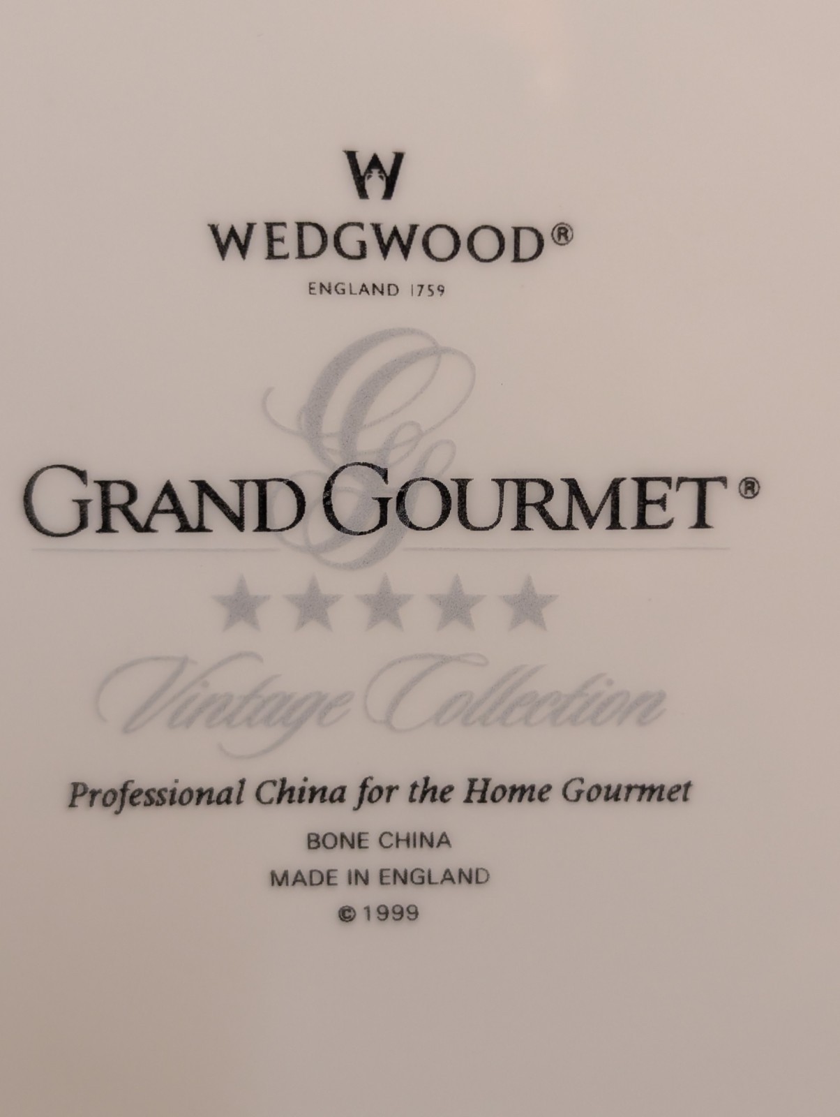 Wedgewood Grand Gourmet Kistler Vintage Collection Dinner Plate 9 3/4″ EUC