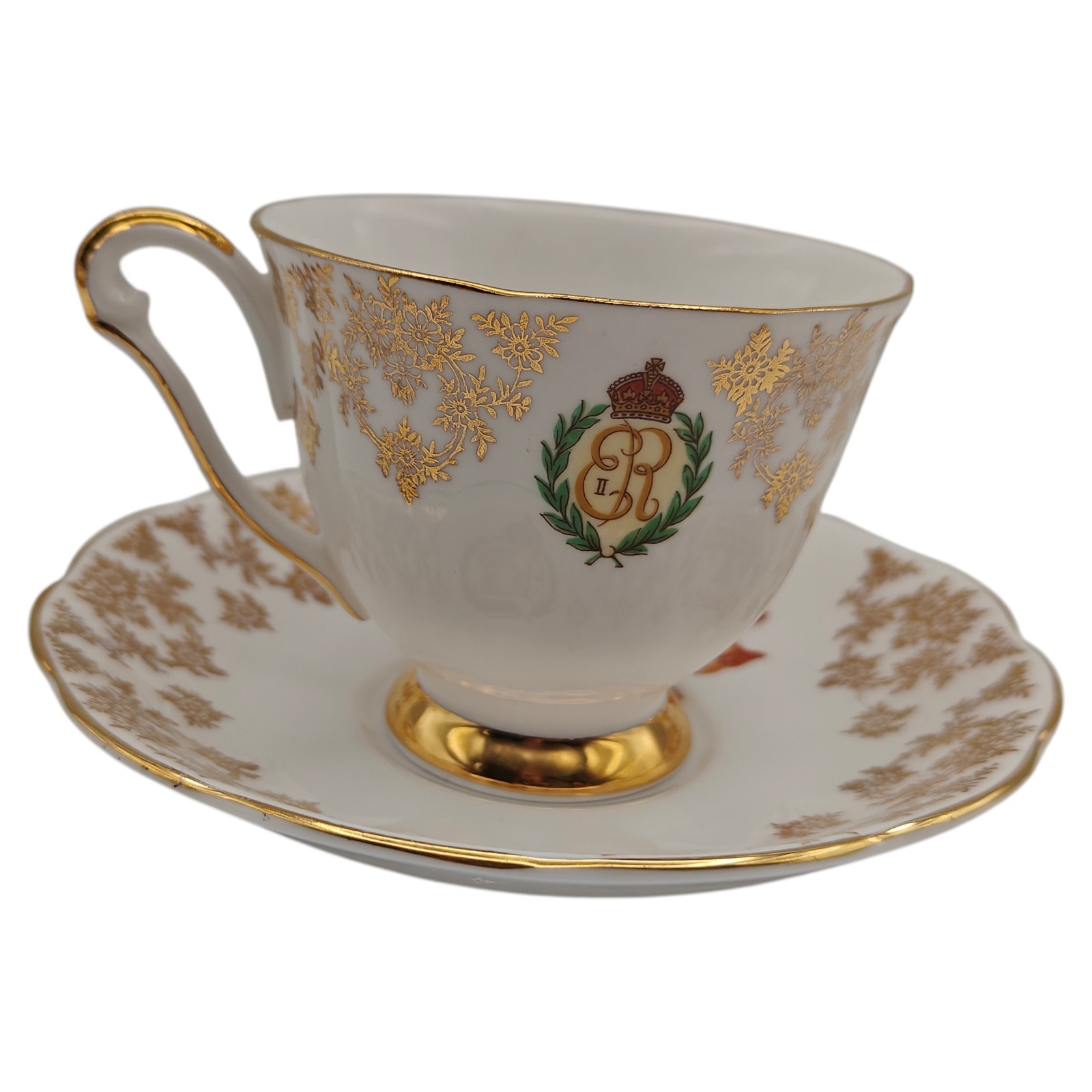 QUEEN ANNE Rotal Visit Canada June 1959 Cup Saucer 5825 Fine Bone China ENGLAND