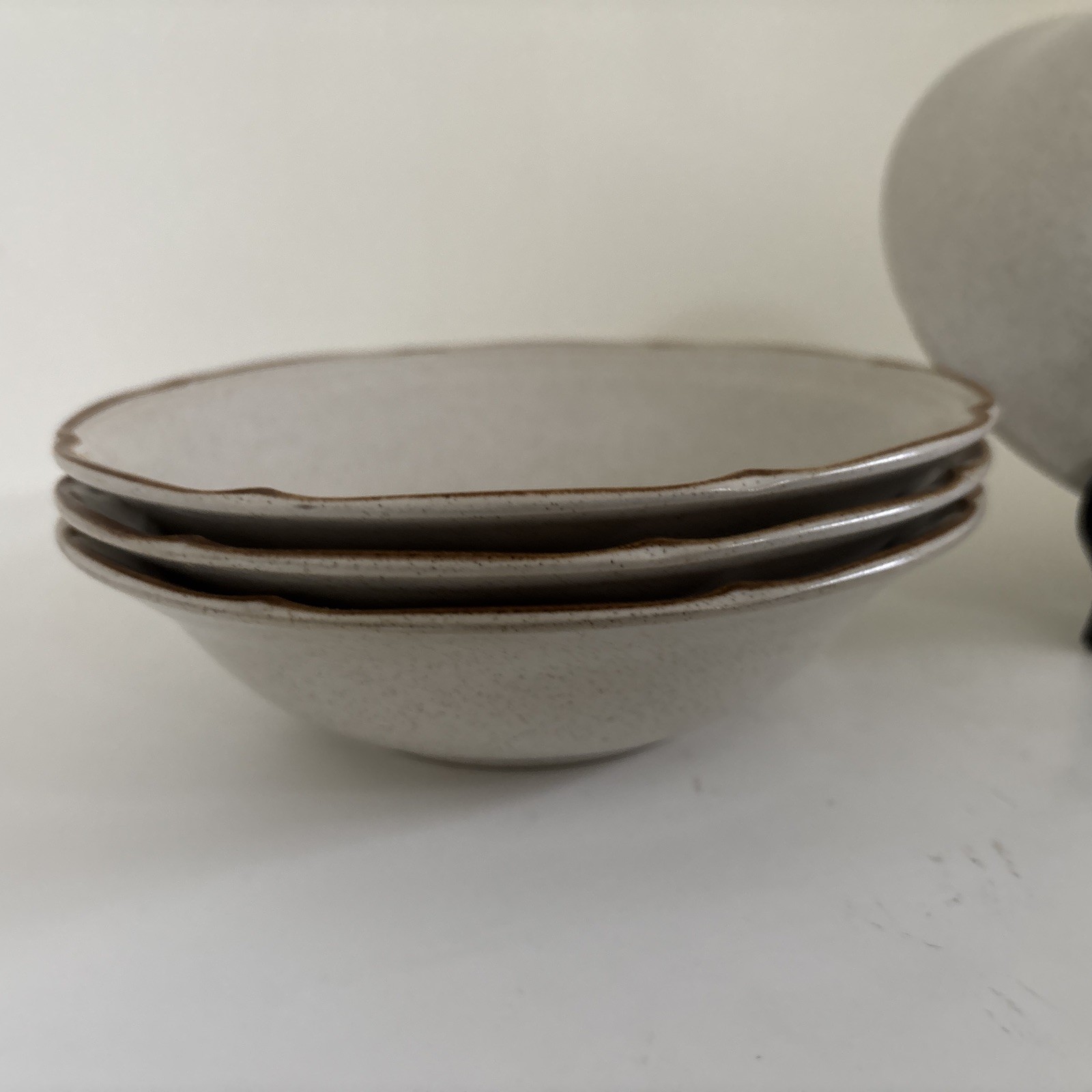 4 Hearthside Stoneware Autumn Fair Baroque Japan Soup Bowl 6.5in Vintage (B)