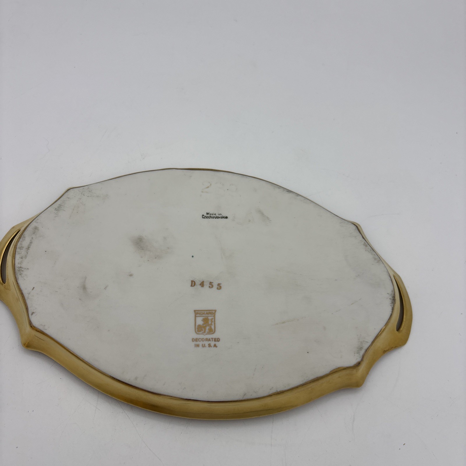 Pickard Gold Tray D455 Czechoslovakia