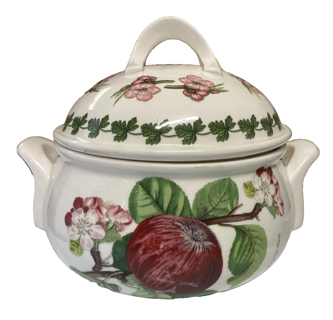 Portmeirion Pomona Hoary Morning Apple 2.5 qt 4pt Covered Casserole Dish Britain