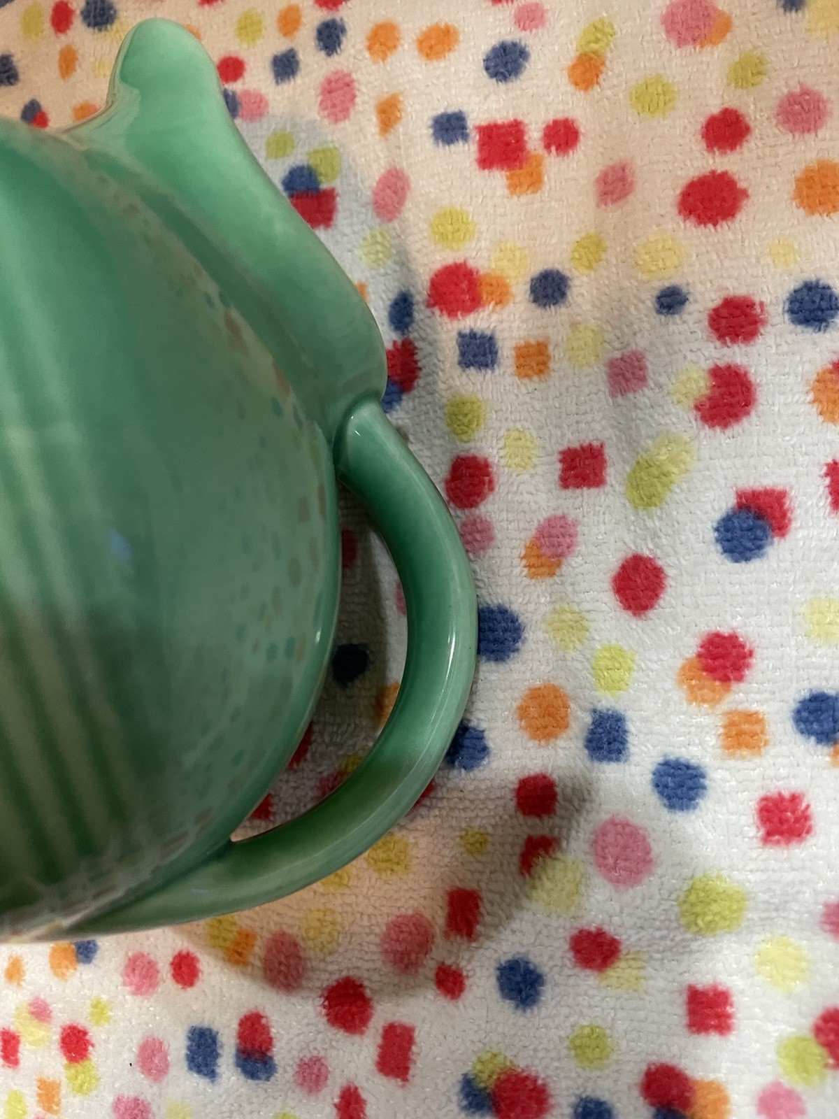 Homer Laughlin Harlequin Novelty Creamer Original Green Vintage HTF Free Ship