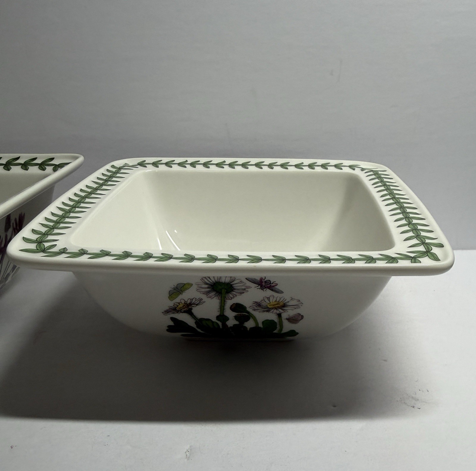 Portmeirion Botanic Garden Set of 2 Square 6.5″ Bowls B3