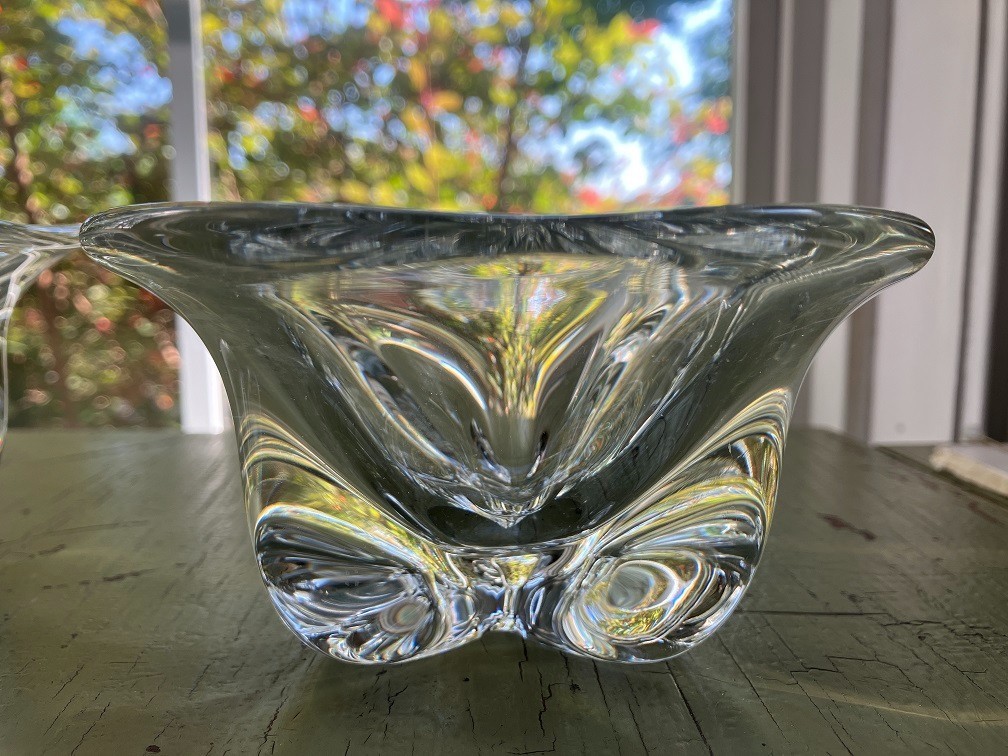 Pair of Magnor Norway Art Glass Bowls Scandinavian Mid Century Modern Design