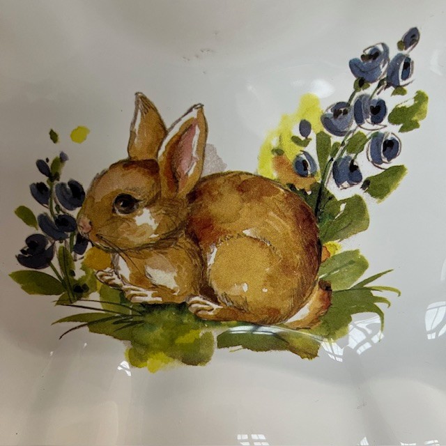 Vintage Valori Home Italian Ceramic Bunny Serving Plate – Easter – Made in Italy
