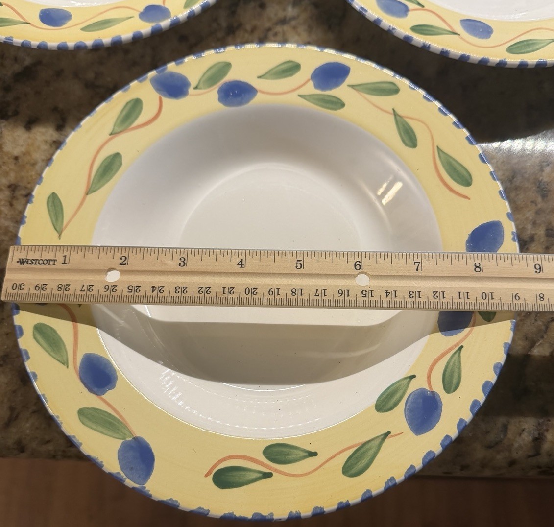 Set of 4 Pier 1 Palermo 8 3/4″ Round Soup Cereal Bowls
