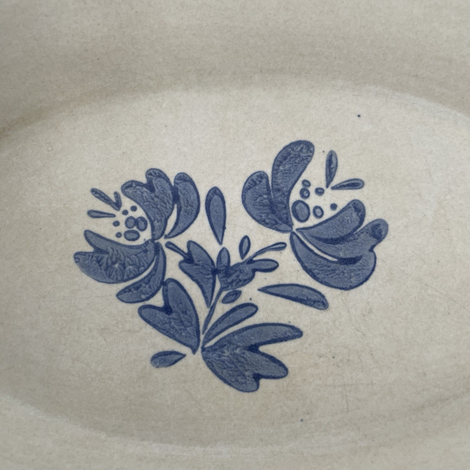 Vintage 70s Pfaltzgraff Yorktowne Au Gratin Baking Dish #260 Blue White