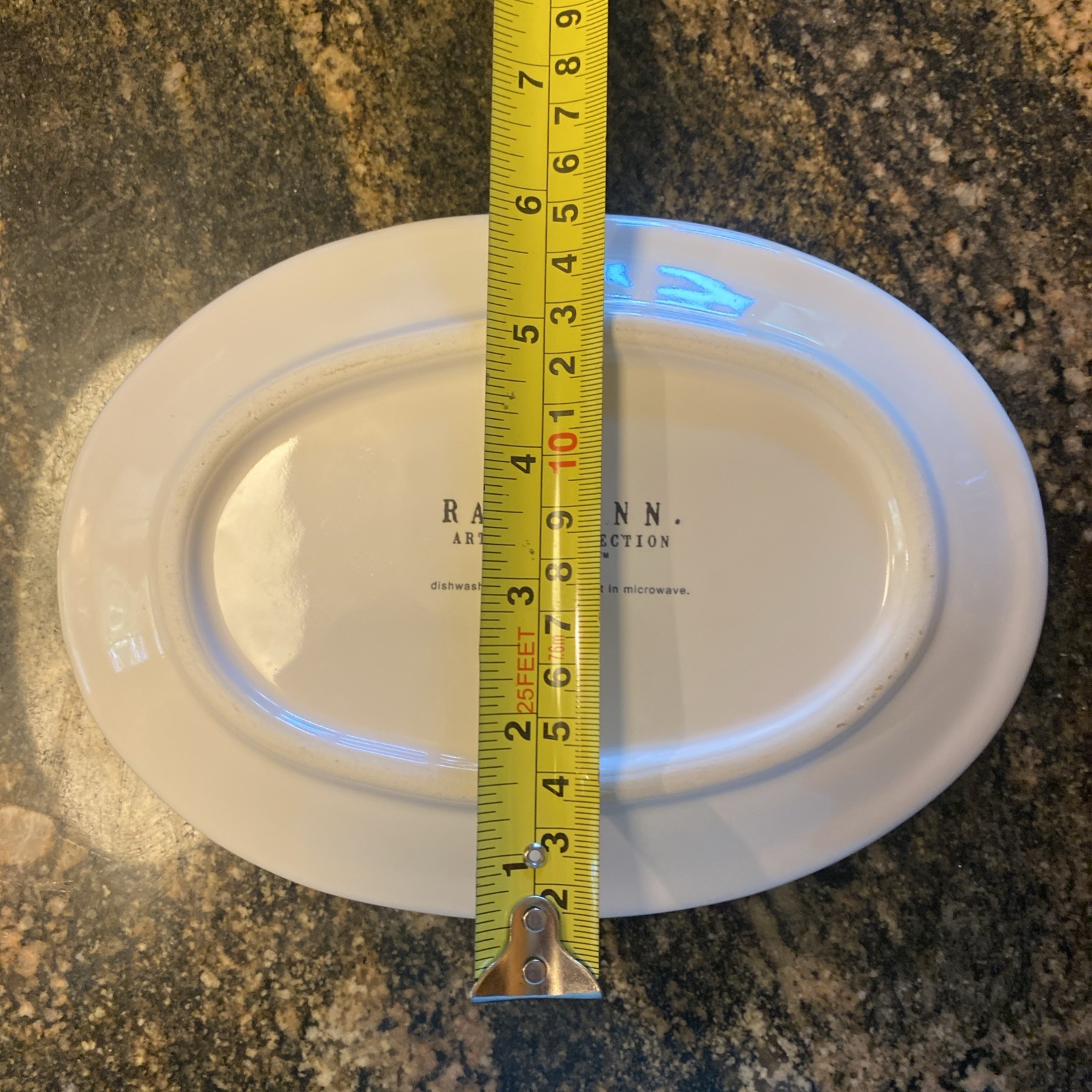 4x Rae Dunn Blessed Oval Plate Appetizer Farmhouse Decor Cottage Minimalist EUC