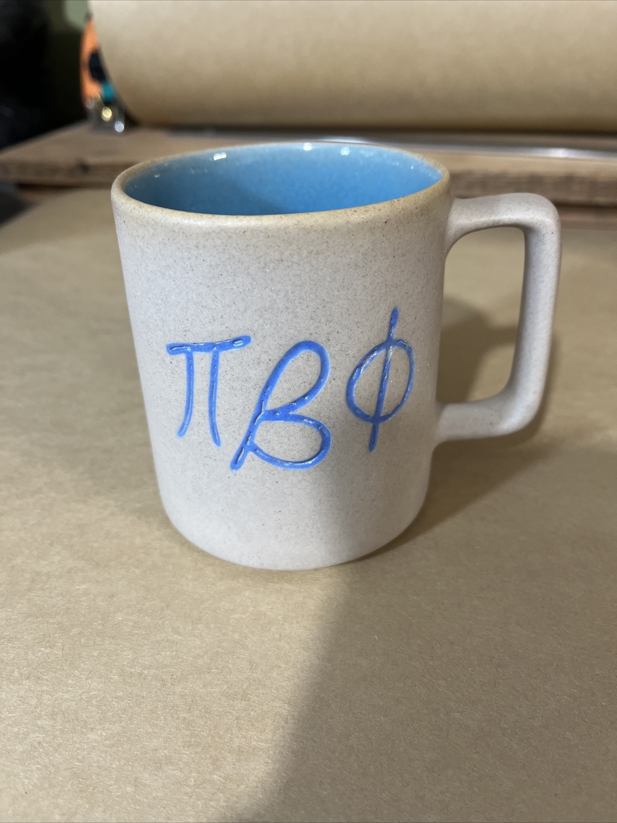 Pigeon Forge Pottery Pi Beta Phi Sorority Mug Gray Blue made in TN