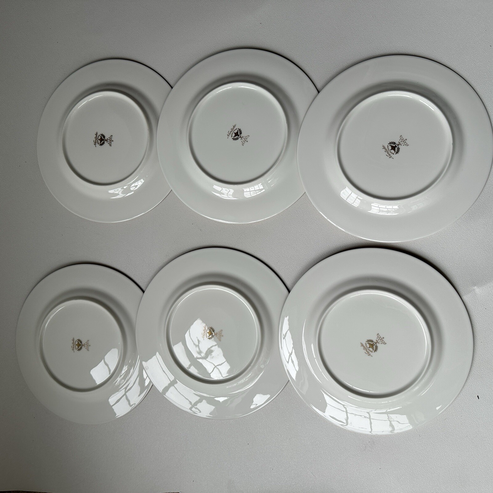 NORITAKE Cabot SALAD Plates 8.5″ Fine Bone China JAPAN MINT Set Of 6