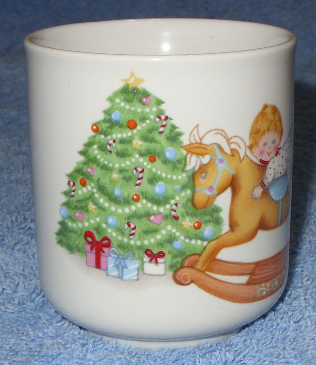 RUSS BERRIE & CO. BABY’S FIRST CHRISTMAS, CERAMIC CUP, NO. 8009, ca 1980’s