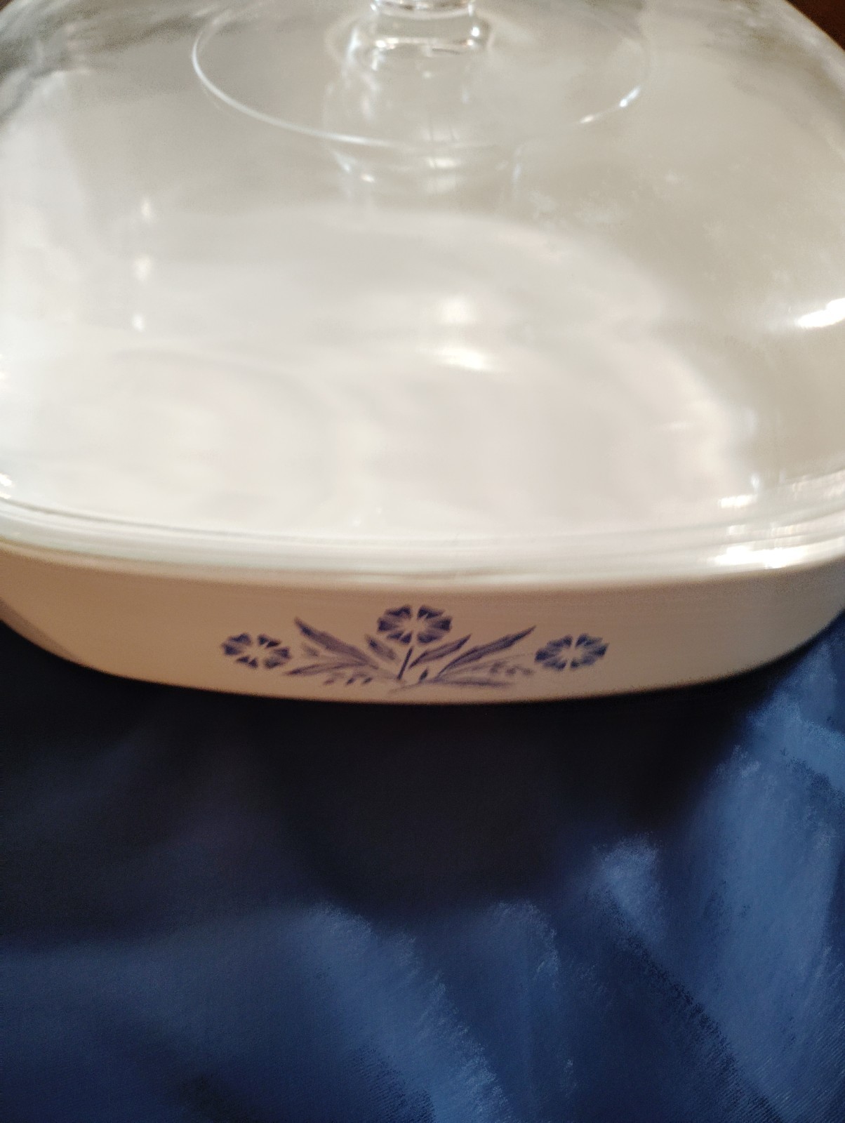 Rare Vintage Corning Ware Blue Cornflower A-10-B 9.75×9.75×2 Casserole