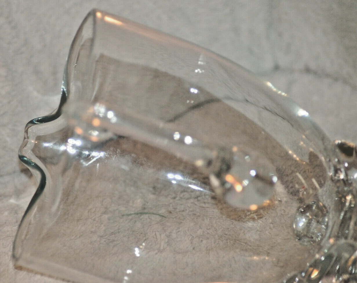 Handcrafted Crystal Clear Kimberly Footed Pitcher Made in Romania XL 90oz 9”