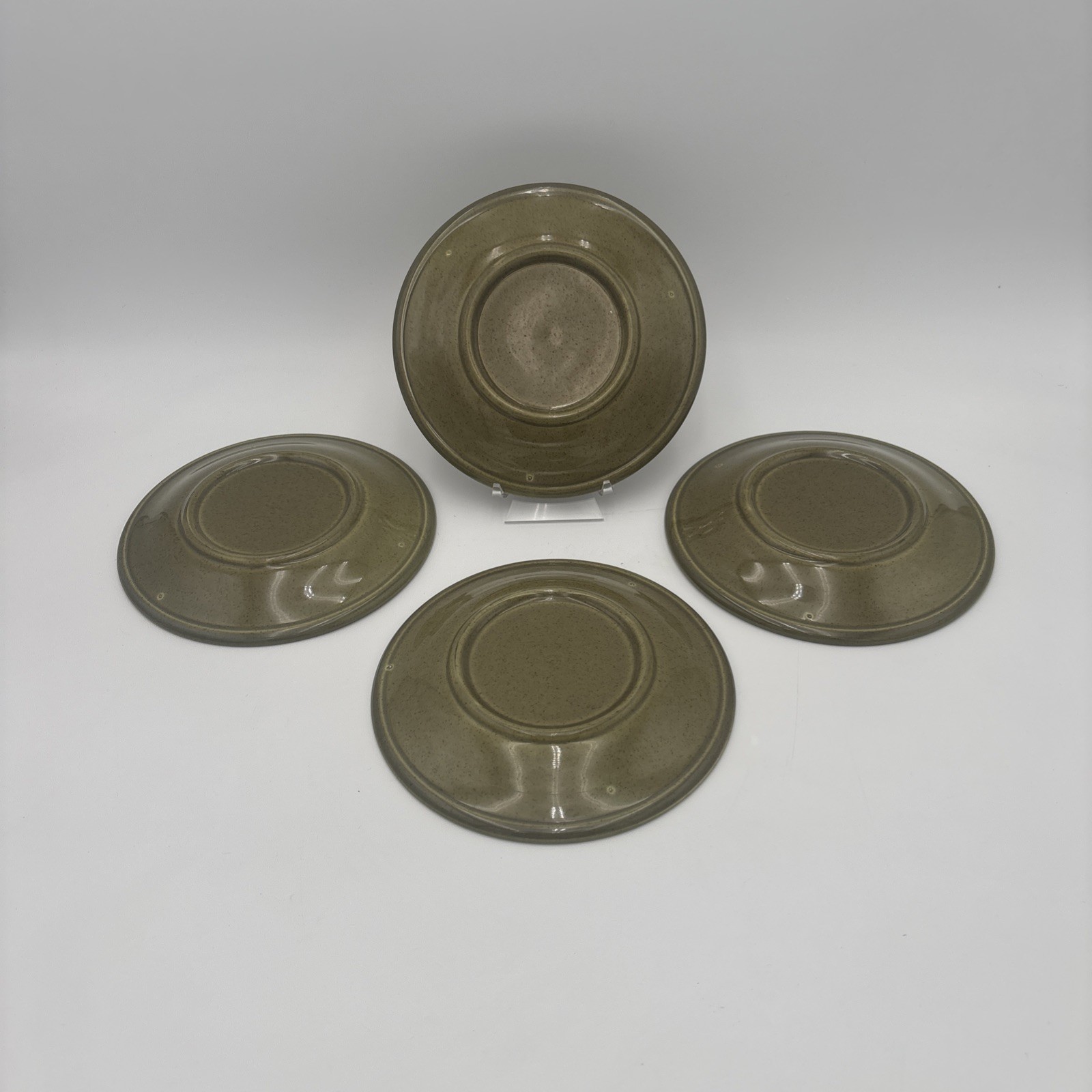 Homer Laughlin Sheffield Granada Avocado Olive Green 7.25″ Salad Plates Set of 4