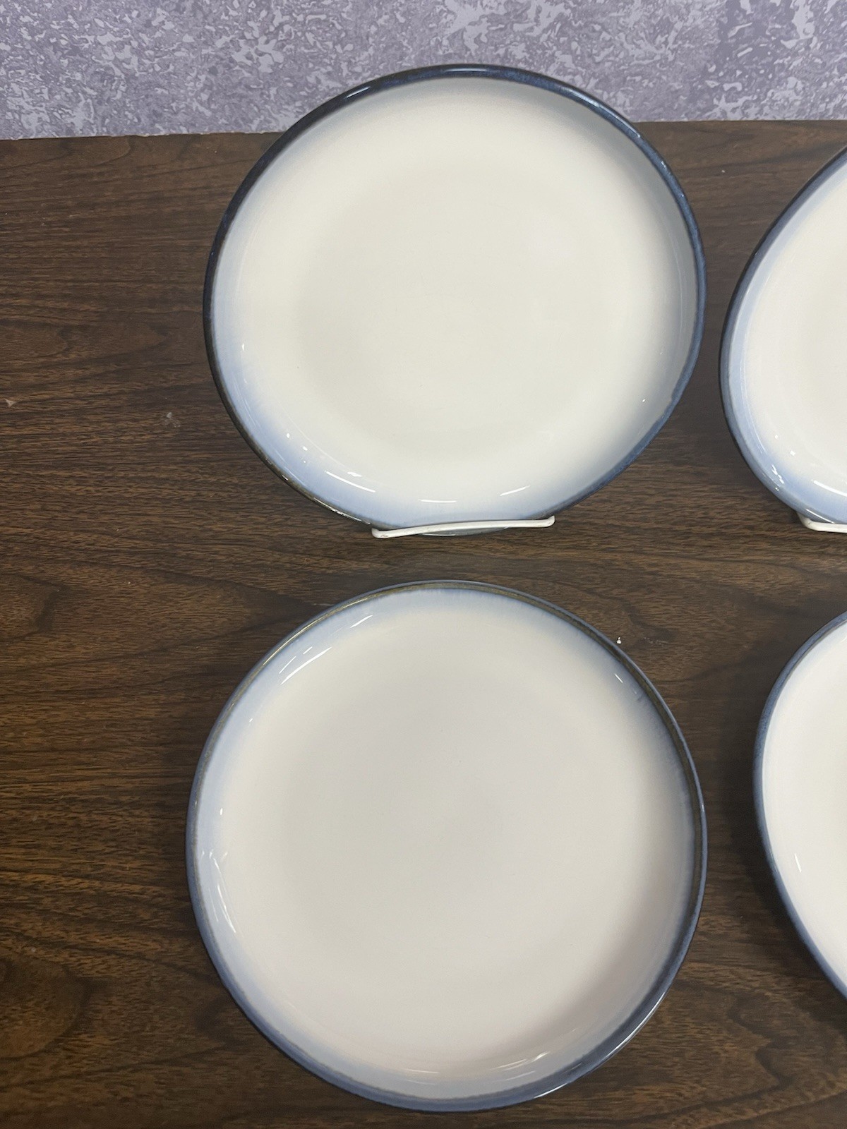 Set Of 4 SANGO Concepts Eggplant 4942 Salad Plates Blue 8″