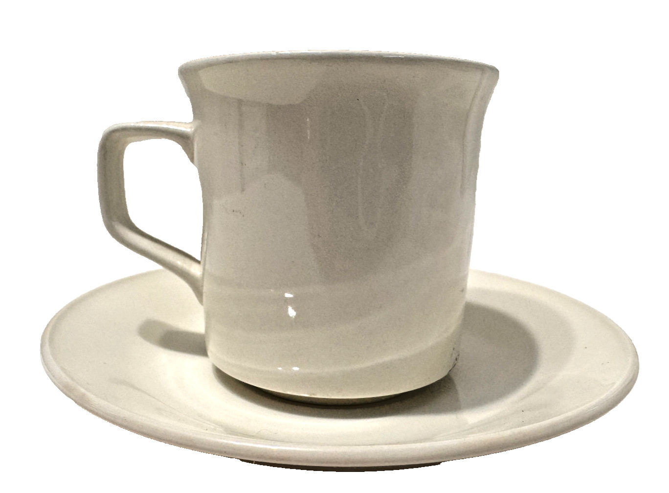 Johnson Brothers Tivoli Ivory White Cup Saucer Set Made in England