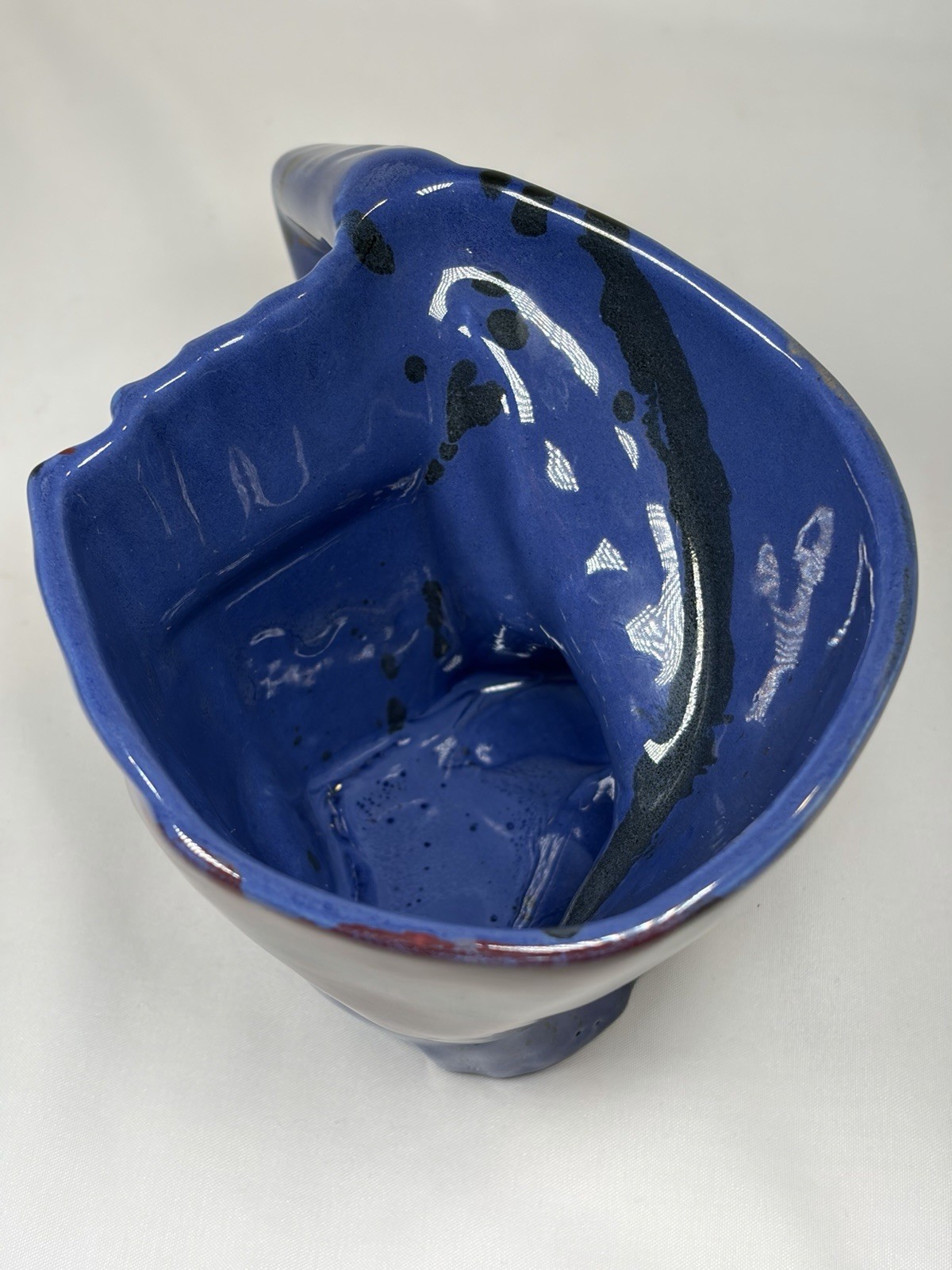 RARE CHARLES NALLE Studio Art Pottery Mug ABSTRACT Contemporary Splatter Multi