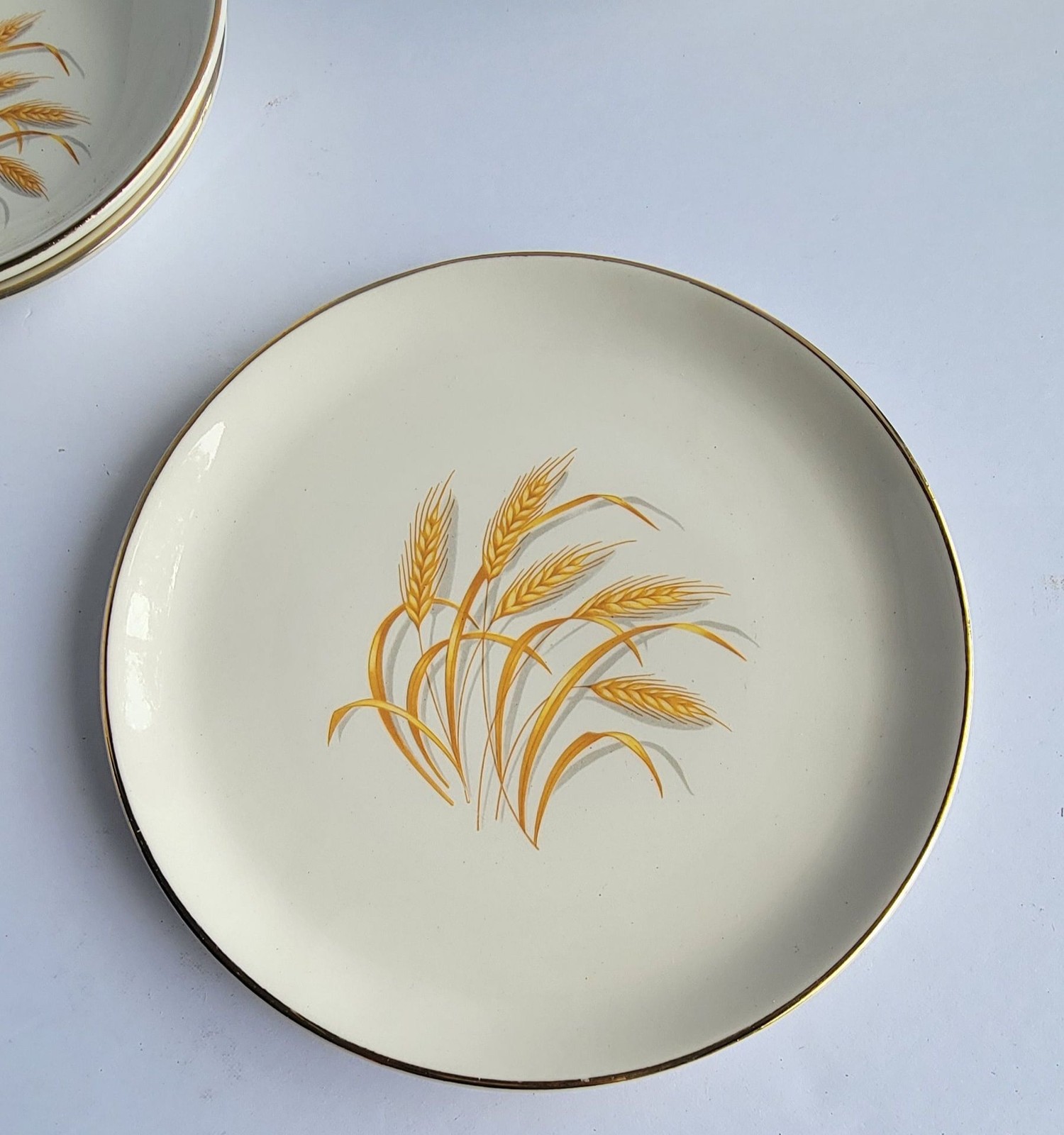 Vintage Golden Wheat 22K Gold Oven Proof Dinnerware Set