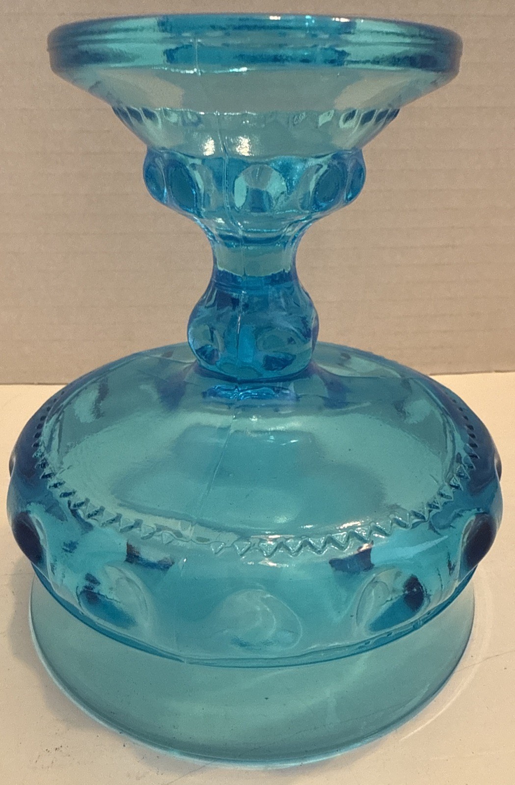 Indiana Glass Blue Kings Crown Compote Candy Dish – EUC