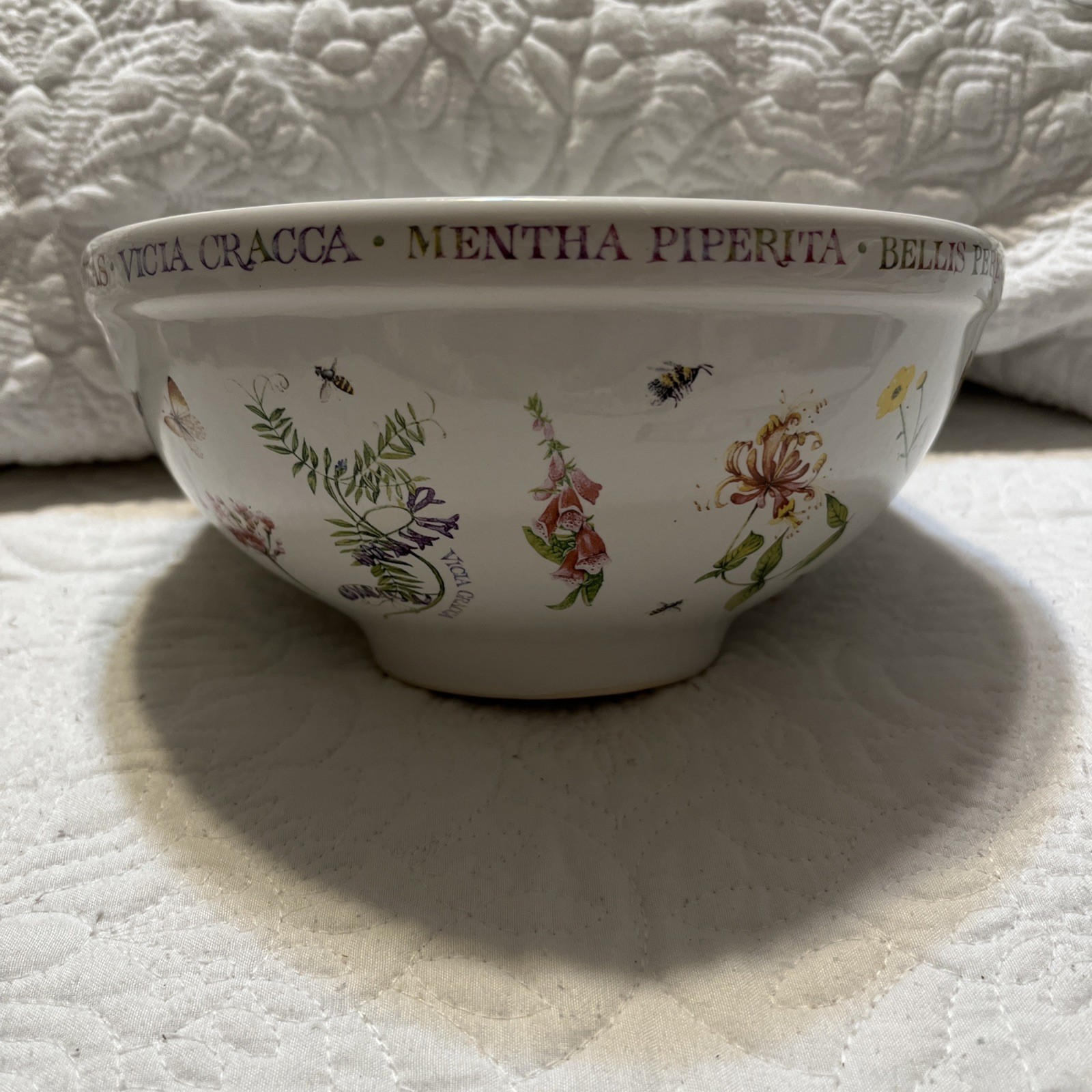Vintage Marjolein Bastin Wildflower Meadow Serving Mixing Bowl 7 3/4 inches