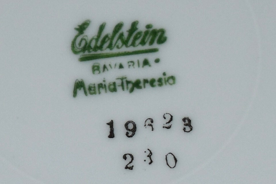 Vintage EDELSTEIN Maria Theresa Bavaria Germany Dinner Plate Set 0f 7 1962 3