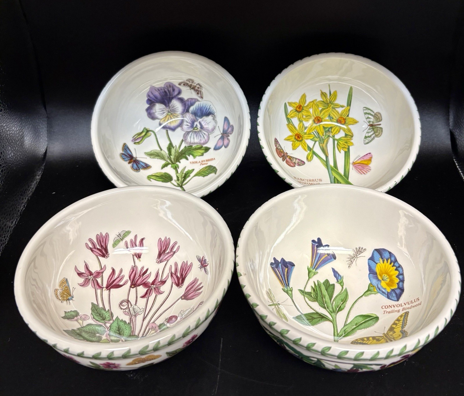 Portmeirion Botanic Garden Set of 4 Assorted 5.5″ Bowls England