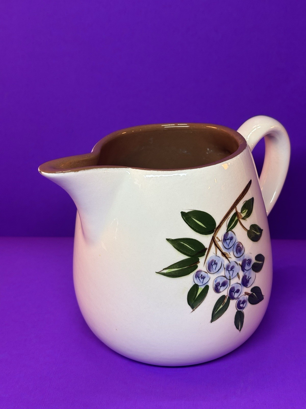 Vintage 1957-1963 Stangl Pottery Blueberry 5″ Milk Jug