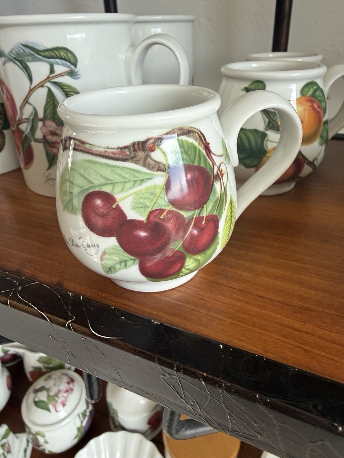 Gorgeous Set of Six Portmeirion Pomona Mocha Cups FREE SHIPPING