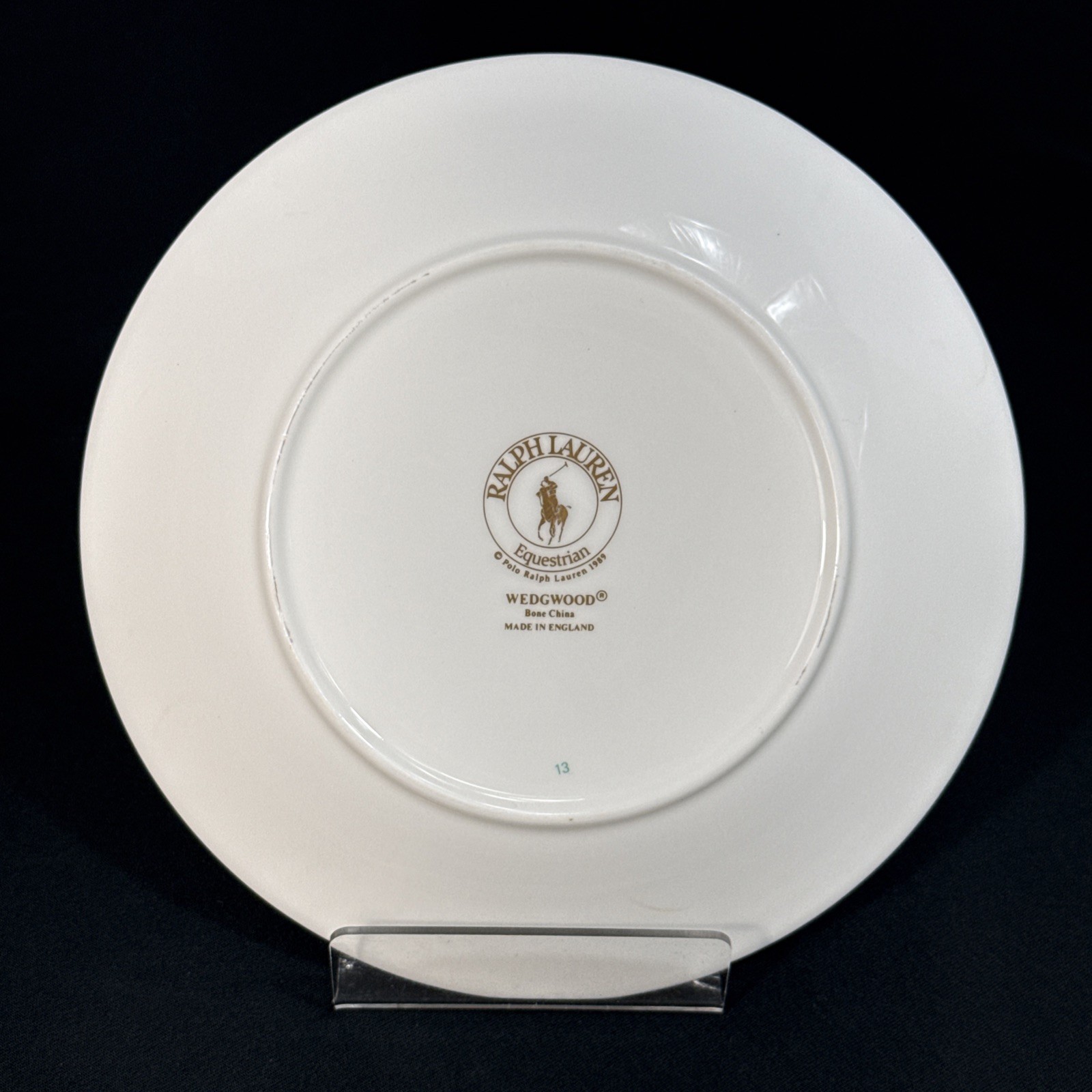 VTG 1989 Ralph Lauren Equestrian Wedgwood 7.25” x 1″ Salad/Fruit Bowl Bone China