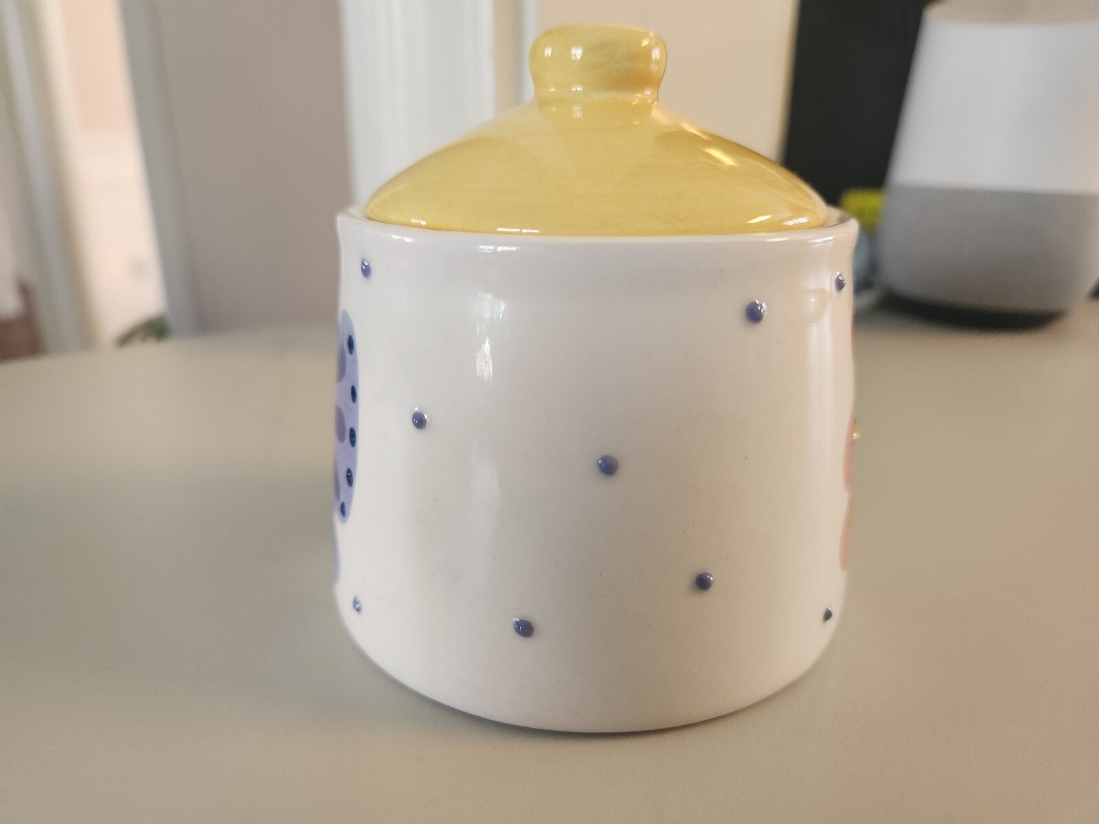 Bico China Cream Pitcher / Sugar BowlWhite Yellow Frog Bumble Bee Lady Bug Flowe