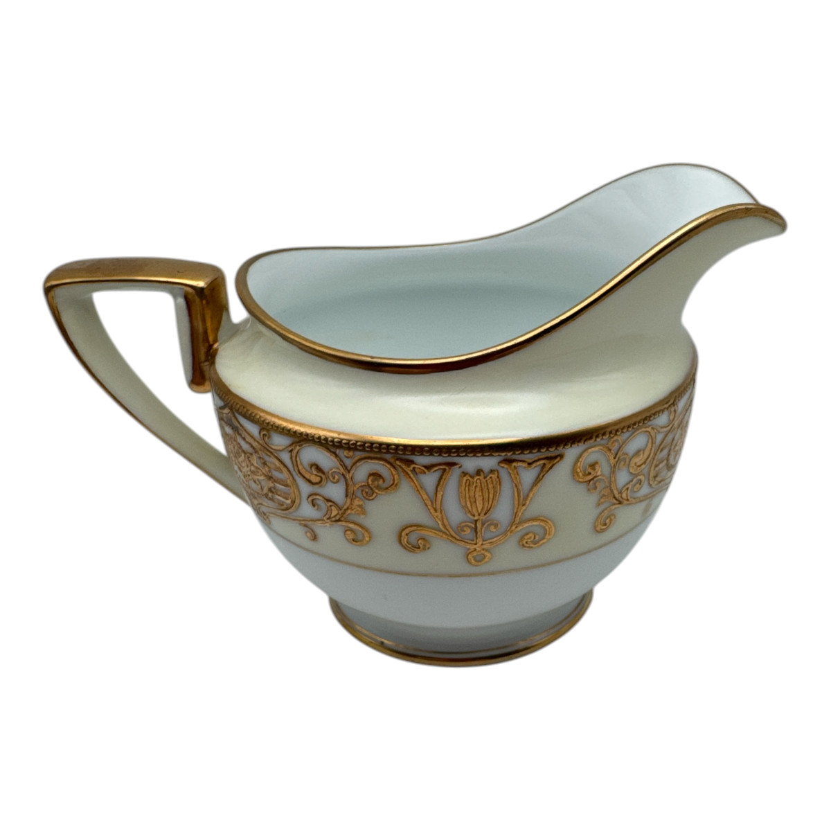 Noritake China 175 Christmas Ball Creamer Rare Footed Vintage Style 2 EUC
