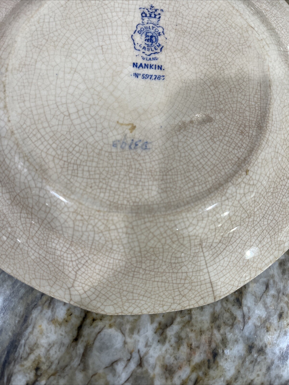 Antique Vtg Doulton of Burslem Salad Plate NANKIN 7 3/8″ circa 1912